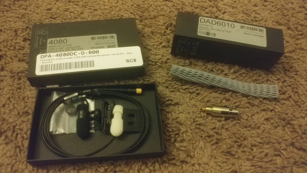 DPA d:screet CORE 4080DC-D-B00 Microphone & DPA DAD6010 Mini-XLR Adapter kit