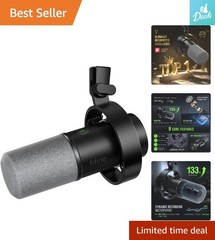 AmpliTank K688 Dynamic Microphone: XLR & USB for Studio Streaming Excellence