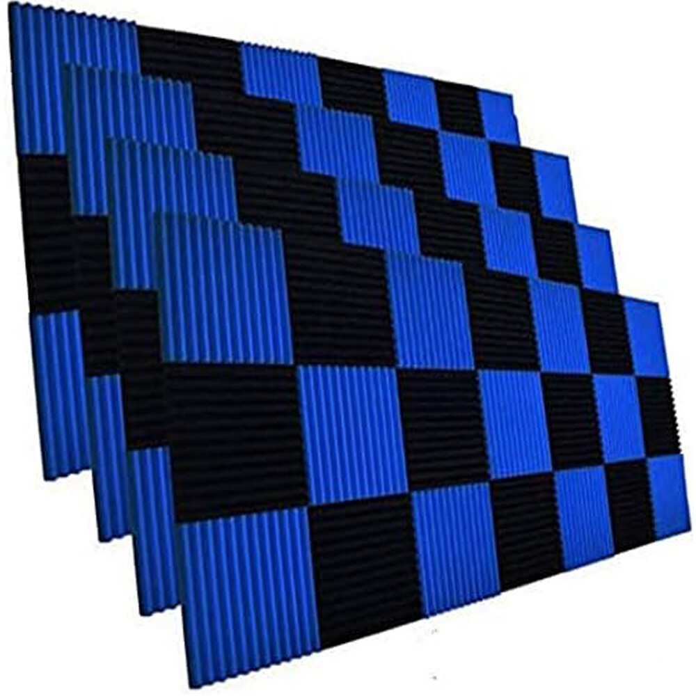 12~96 PACK 12″X12″X1″ Acoustic Foam Panel Wedge Studio Soundproofing Wall Tiles