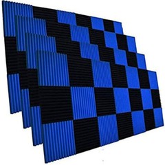 12~96 PACK 12″X12″X1″ Acoustic Foam Panel Wedge Studio Soundproofing Wall Tiles