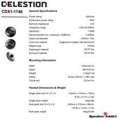 4-pack B52 COMP-4-CLS Celestion CDX1-1746 Screw-On Horn Compression Driver