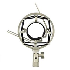 Silver Shock Mount fits Audio-Technica AT4040, AT4050, AT4050ST, AT4060