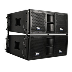 Pair of Premium Passive 2×10 Line Array Speakers with Dual Compression Drivers