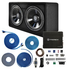 PRORECK PR-122M 12″ Dual Subwoofer Enclosure 1500W Amp Kit Summer Ready Bass