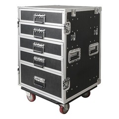 Sound Town 5-Drawer Stage Studio Storage Case Table 12mm Plywood STRC-PROWT5D