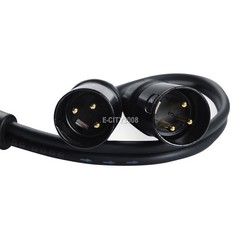 3-Pin XLR Female Jack to Dual 2 Male Plug Y Splitter Mic DJ Cable Adaptor 16 AWG