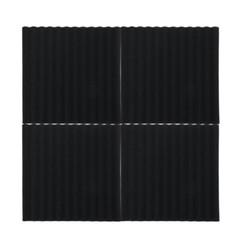 12x Black&White Acoustic Foam Panel Wedge Studio Soundproofing Wall Record Tiles