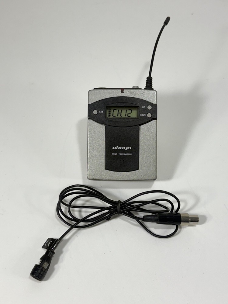 Okayo EJ-7XT Bodypack Transmitter with Mic ~ 640 – 664 MHz ~ Mini XLR Input Jack