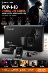 Phenyx Pro Single Digital Wireless Microphone System w/ Mini Receiver PDP-1-1B
