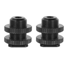 2x CAMVATE Hot Shoe 5/8″-27 Thread Adapter Screw Mount fr DSLR Camera Microphone