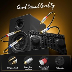 Tisino RCA to 1/4 Cable, Dual inch TS Stereo Audio 3 feet
