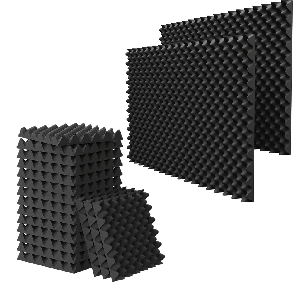 12 Pack 1.5″X12″X12″ Acoustic Foam, Sound Proof Egg Crate Foam(Most 12