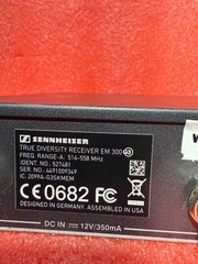 Sennheiser EW 300 G3 EM300 Wireless Receiver. No antennas.