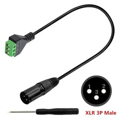 Solderless XLR 3-Core Adapter Sound Cable Replacement with Screwdriver