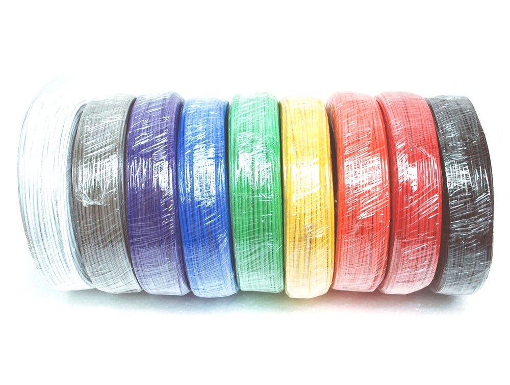1 Roll 60m PVC Single Copper Wire D=φ1mm 1mm 18AWG 1015 105C 600V UL CSA RoHS