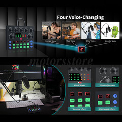 Home Studio Recording Kit Music Podcast Mixer Equipment Condenser Microphone Set