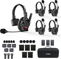 SYNCO XTALK XPRO5 Wireless Intercom Headset System 2.4GHz 500m/1640ft 5 Person