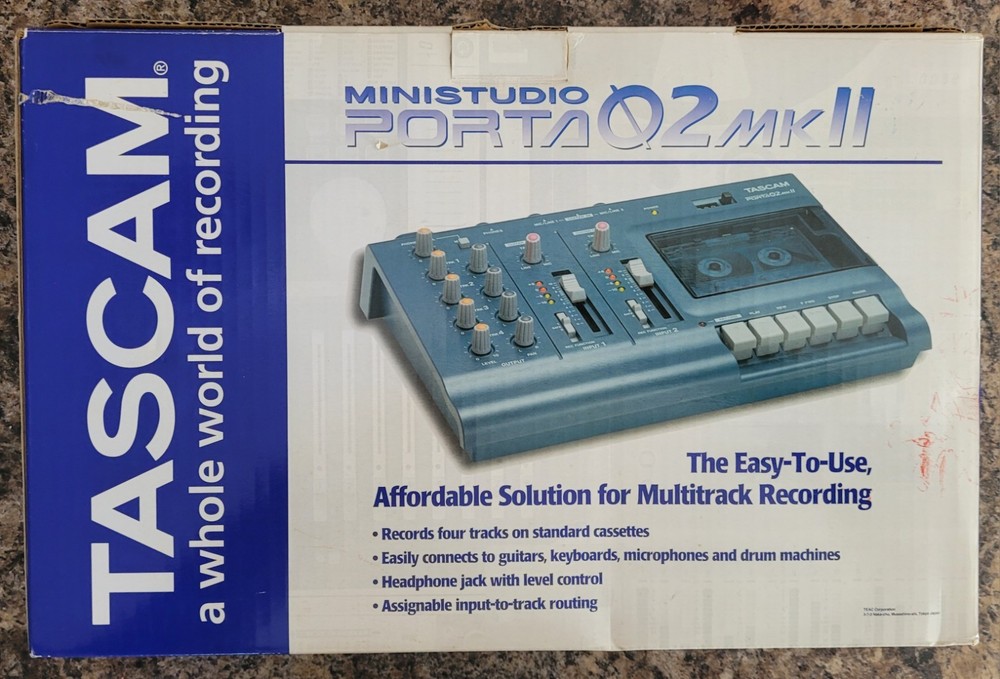 TASCAM Porta 02 MKII 4-Track Cassette Recorder Ministudio NEW IN BOX / TRUE NOS
