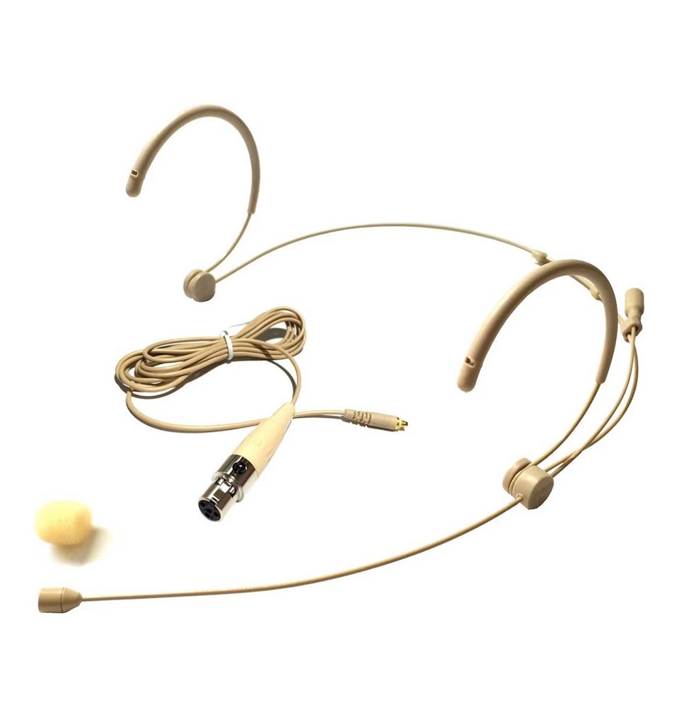 Microdot 4016 Headset Headworn Mic for SHURE Wireless System – Detachable Cab…