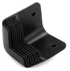 4X Metal 2 Hole Cabinet Corner Guitar Amp Rack Case DJ Speaker Box Protector BLK