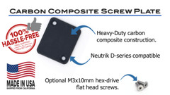 Carbon Composite Blank Plate DBA-BL, for Neutrik XLR D-series Cutouts, 4-Pack