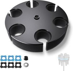 Multi Microphone Holder, Aluminum Multi Mic Holder Holds Up to 6 Mics, Wired and