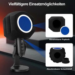 Microphone Wind Shield Pop Filter Isolation Ball, Acoustic for Record…