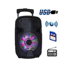 beFree 8″ 400 Watts Bluetooth Portable Party Speaker w USB, SD Input & Reactive