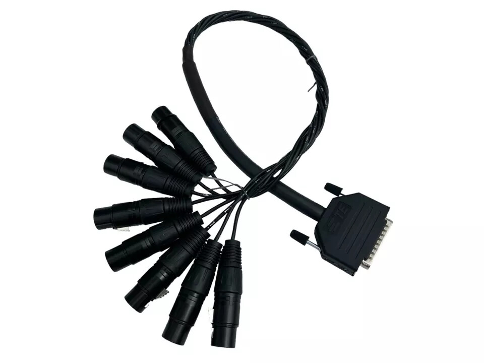 Mogami W2932 8 Channel Balanced Snake Cable, DB25 Male to XLR Female