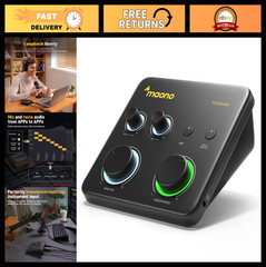 USB Audio Interface with XLR Input, 24-bit/192kHz, ASIO Driver for Music, Podcas