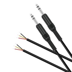 6.35mm 1/4″ to Speaker Wire Adapter, 2-Pack 1ft 6.3mm TRS Stereo Male Plug to