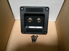 DUAL PLASTIC 3-1/4″ JACK PLATE WITH 1/4″ JACKS- INCLUDES MOUNTING SCREWS
