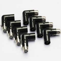 8 Pcs XLR 3-Pin Right Angle Adapter Male and Female Adjustable 4 Angle Positions