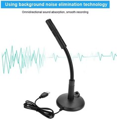 High Sensitivity USB Microphone with Portable Gooseneck for Singing & Podcasting