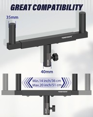 Adjustable Dual Speaker Mount Bracket Set of 2 for Easy Installation