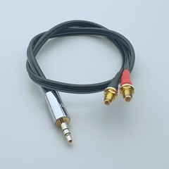 3.5mm Stereo TRS Plug to 2xDual Microdot Female Cable ForMicrophone Preamplifier