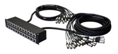 CBI 24 Ear Splitter Box Rack w/10ft/10ft Main Microphone Splitter Snake