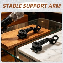 Trumpet Clamp-On Microphone Mount – 360 Degree Rotatable Microphone Clip for