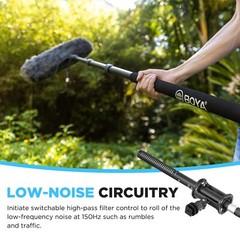 Boya XLR Shotgun Microphone BY-BM6060, Super-Cardioid Condenser Mic with 24 4…