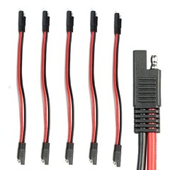 5 Pack 2 Pin Quick Disconnect Polarized Wire Harness SAE Copper 12 Gauge