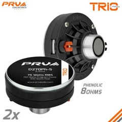 2x PRV Audio D270Ph-S 1″ Exit Screw-on Phenolic Compression Driver 8Ohm 150W Max