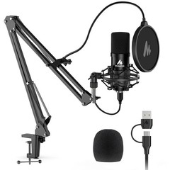 USB Microphone, 192KHZ/24Bit Plug & Play PC Computer Podcast Condenser Cardio…