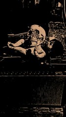 Skull optical theremin synthesizer drone circuit bent