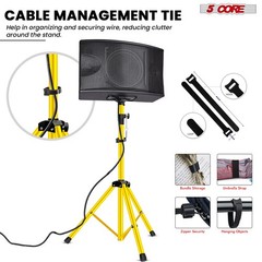 5Core Speaker Stand Tripod Tall Adjustable 72 Inch DJ Studio Monitor Stands Pole