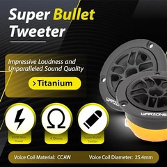Warzone 2X WZ30TW 2.94-Inch Super Tweeter Speaker, 4 Ohm, 1300W Total Max
