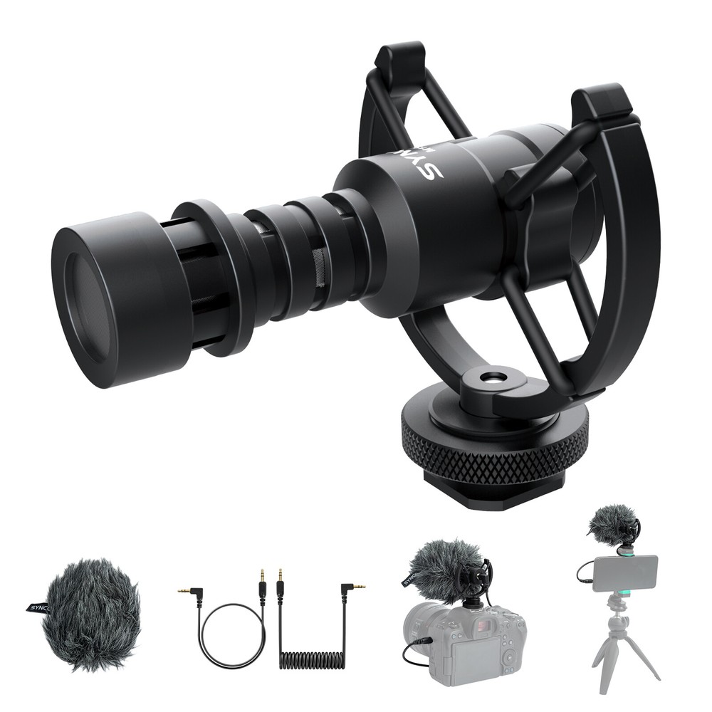 SYNCO M1S External Compact Video Microphone On-Camera Shotgun for DSLR Camera
