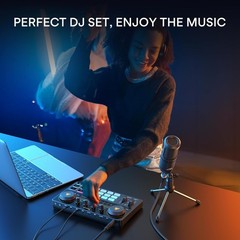 Compact Podcast Mixer Set with 3.5mm Microphone for Effortless Live Streaming