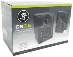 Pair Mackie CR3.5 3.5″ Powered Studio Monitors w/ Tone Control+Desktop Stands