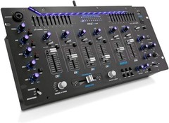Pyle 6 Channel Mixer DJ Controller – Bluetooth, LED Illumination, Slider Control