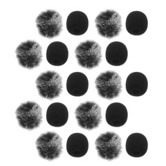 20Pcs Durable Microphone Windscreens Furry Cover Assorted Colors for Stage Use